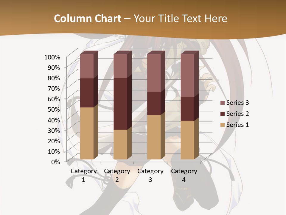 A Girl With Long Hair Is Running With A Sword PowerPoint Template