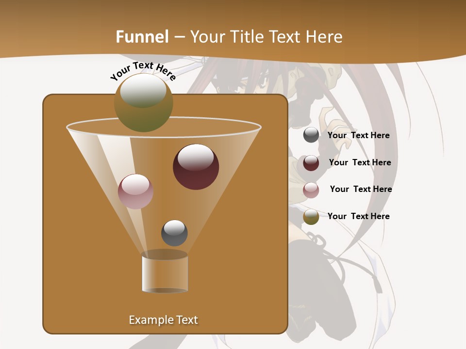 A Girl With Long Hair Is Running With A Sword PowerPoint Template