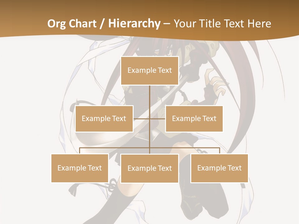 A Girl With Long Hair Is Running With A Sword PowerPoint Template