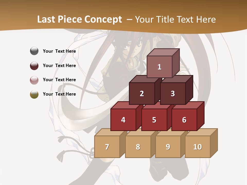 A Girl With Long Hair Is Running With A Sword PowerPoint Template