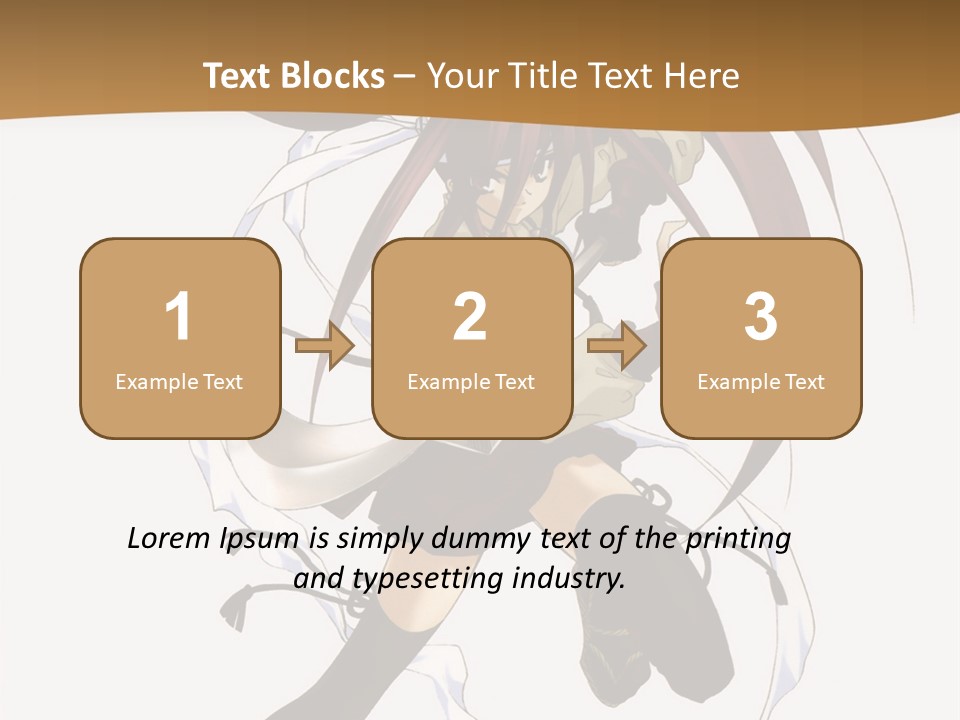 A Girl With Long Hair Is Running With A Sword PowerPoint Template
