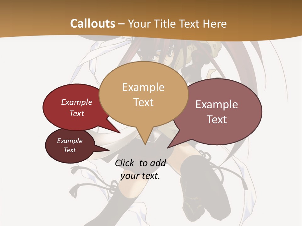 A Girl With Long Hair Is Running With A Sword PowerPoint Template