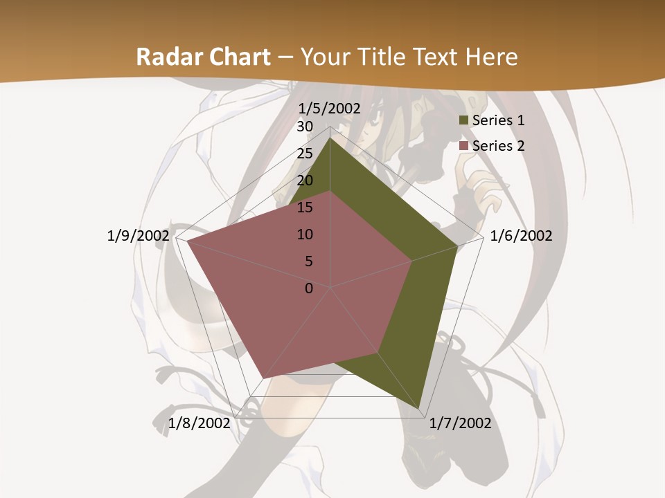 A Girl With Long Hair Is Running With A Sword PowerPoint Template