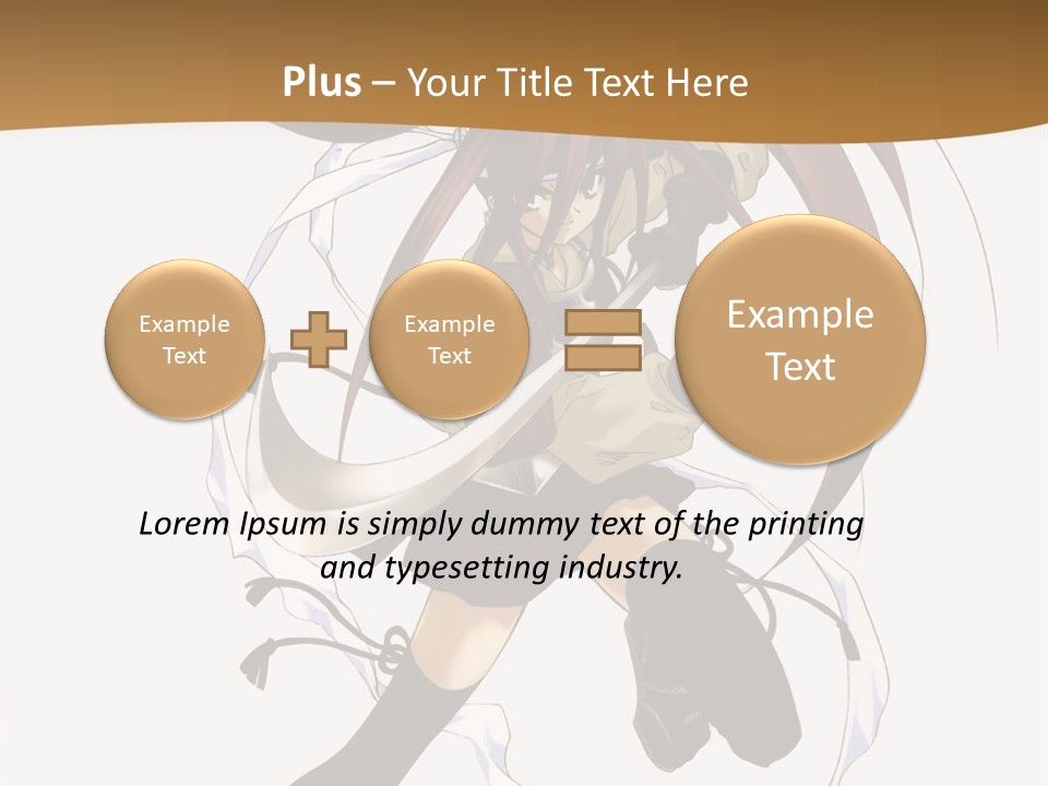 A Girl With Long Hair Is Running With A Sword PowerPoint Template