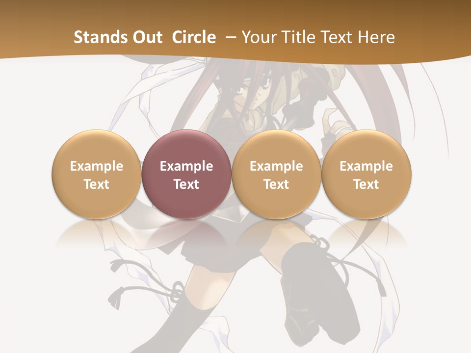 A Girl With Long Hair Is Running With A Sword PowerPoint Template