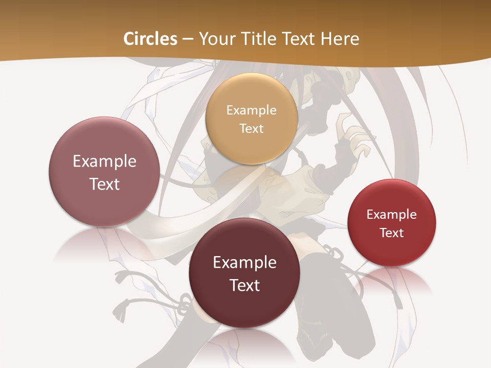 A Girl With Long Hair Is Running With A Sword PowerPoint Template