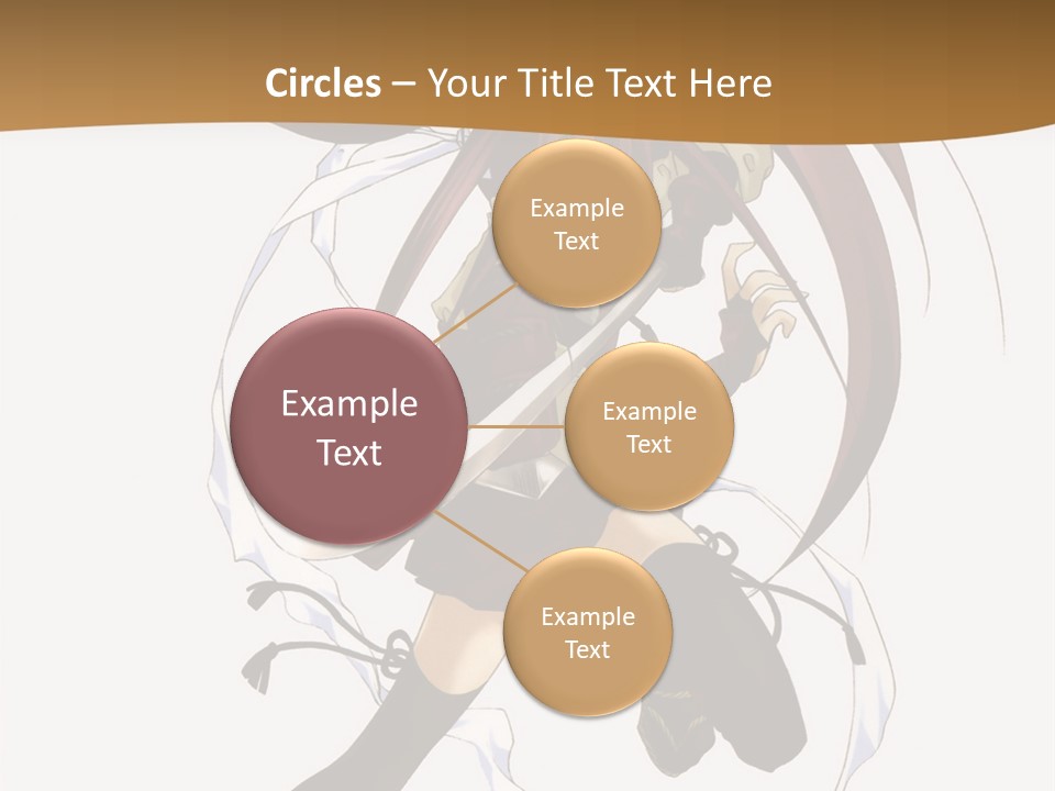 A Girl With Long Hair Is Running With A Sword PowerPoint Template