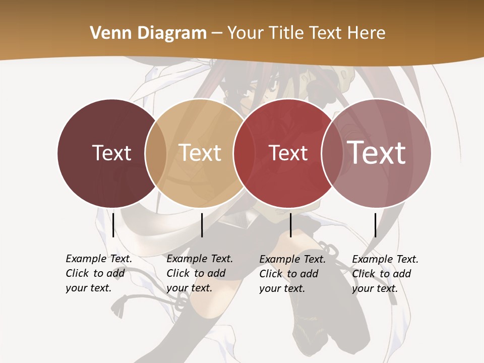 A Girl With Long Hair Is Running With A Sword PowerPoint Template