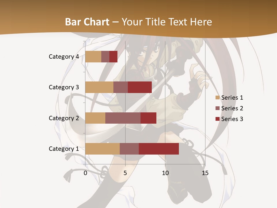 A Girl With Long Hair Is Running With A Sword PowerPoint Template