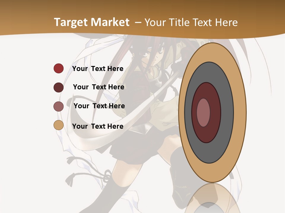 A Girl With Long Hair Is Running With A Sword PowerPoint Template