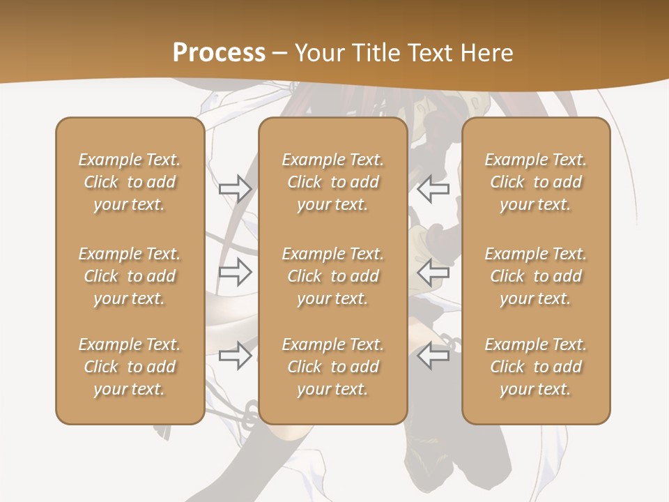 A Girl With Long Hair Is Running With A Sword PowerPoint Template