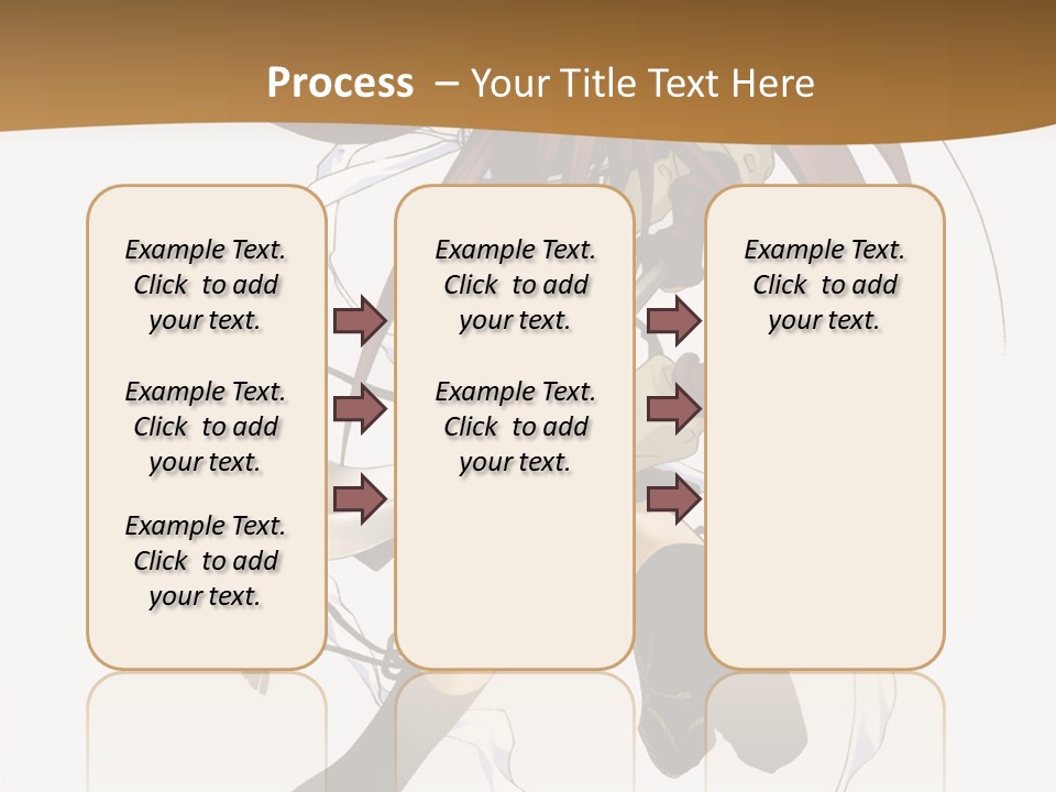 A Girl With Long Hair Is Running With A Sword PowerPoint Template