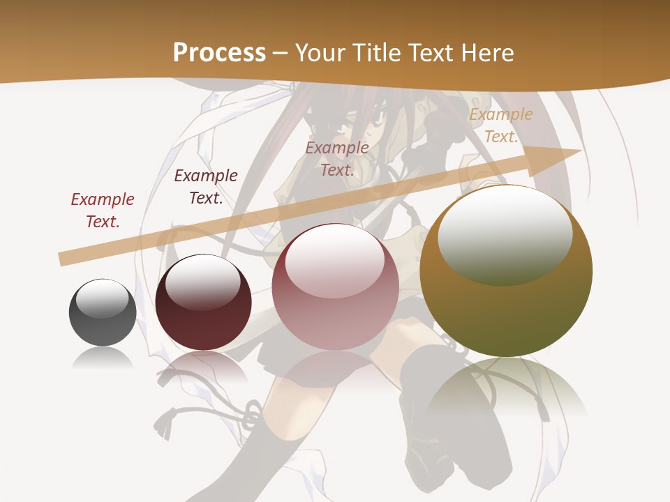 A Girl With Long Hair Is Running With A Sword PowerPoint Template