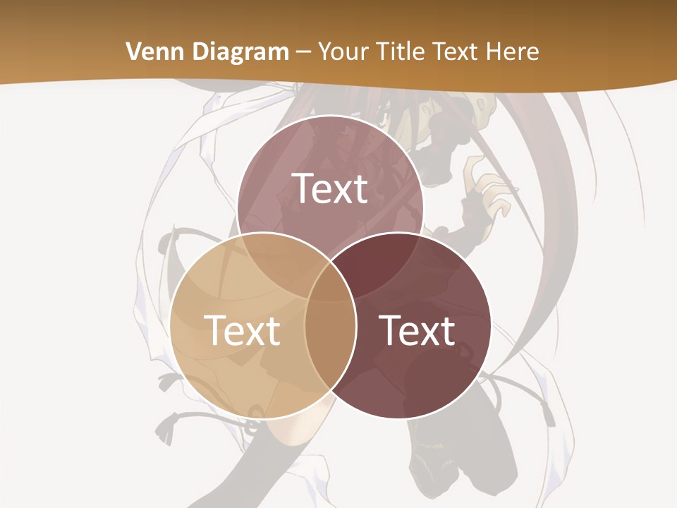 A Girl With Long Hair Is Running With A Sword PowerPoint Template