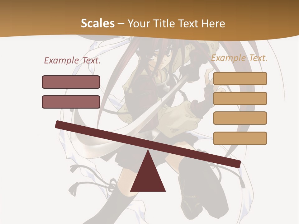 A Girl With Long Hair Is Running With A Sword PowerPoint Template