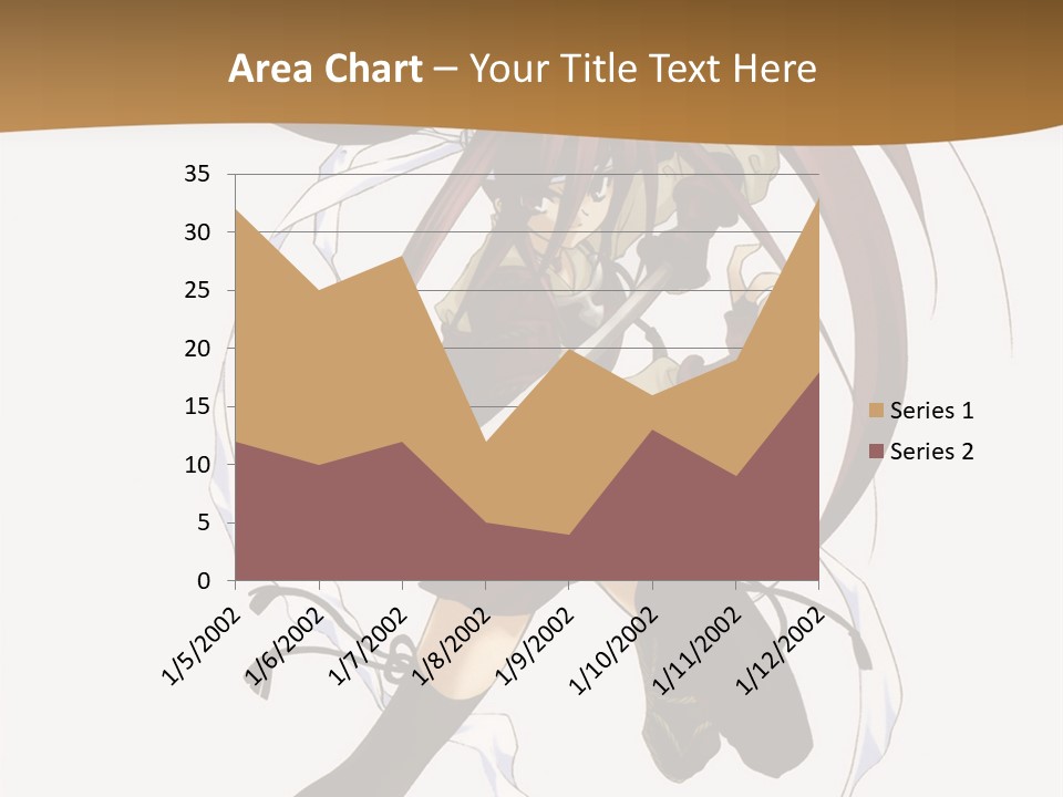 A Girl With Long Hair Is Running With A Sword PowerPoint Template