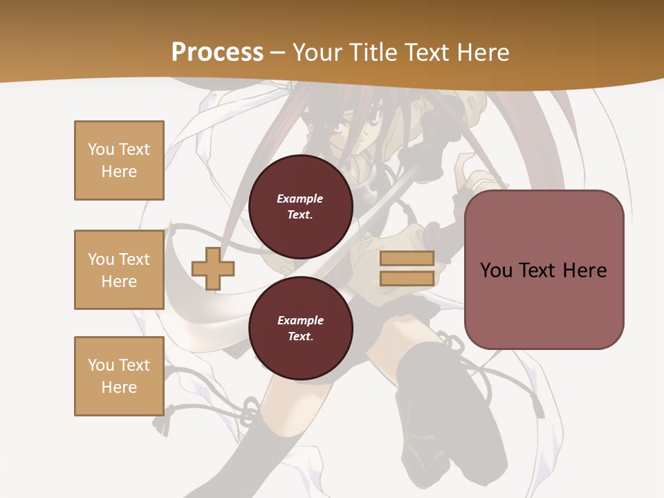 A Girl With Long Hair Is Running With A Sword PowerPoint Template