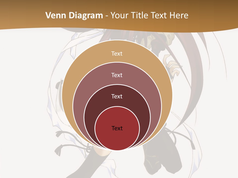 A Girl With Long Hair Is Running With A Sword PowerPoint Template