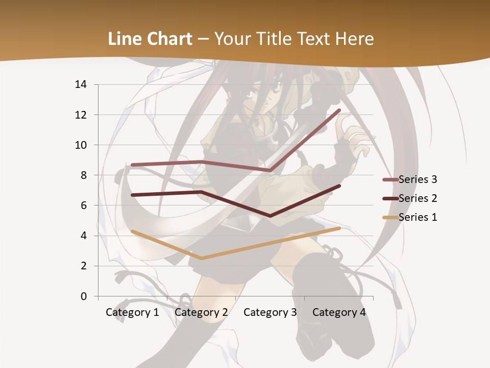 A Girl With Long Hair Is Running With A Sword PowerPoint Template
