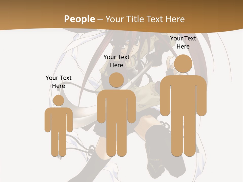 A Girl With Long Hair Is Running With A Sword PowerPoint Template