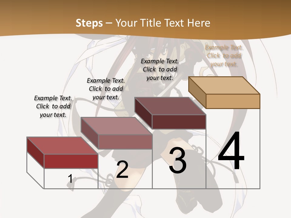 A Girl With Long Hair Is Running With A Sword PowerPoint Template