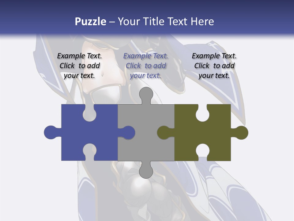 A Woman In Armor With A Sword Powerpoint Template PowerPoint Template