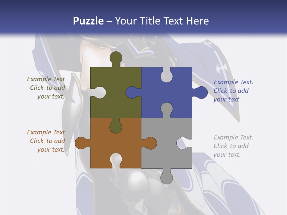 A Woman In Armor With A Sword Powerpoint Template PowerPoint Template