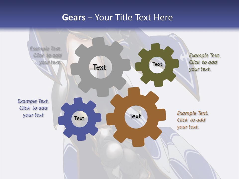 A Woman In Armor With A Sword Powerpoint Template PowerPoint Template