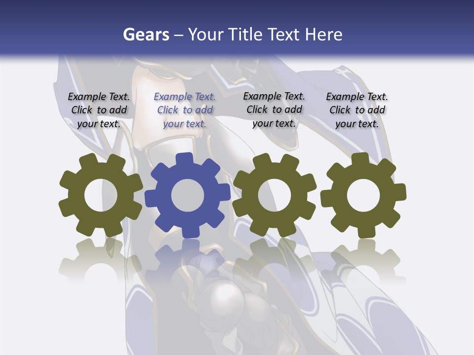 A Woman In Armor With A Sword Powerpoint Template PowerPoint Template