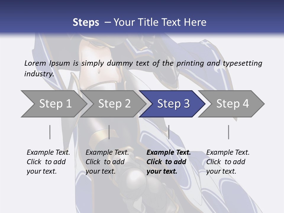 A Woman In Armor With A Sword Powerpoint Template PowerPoint Template