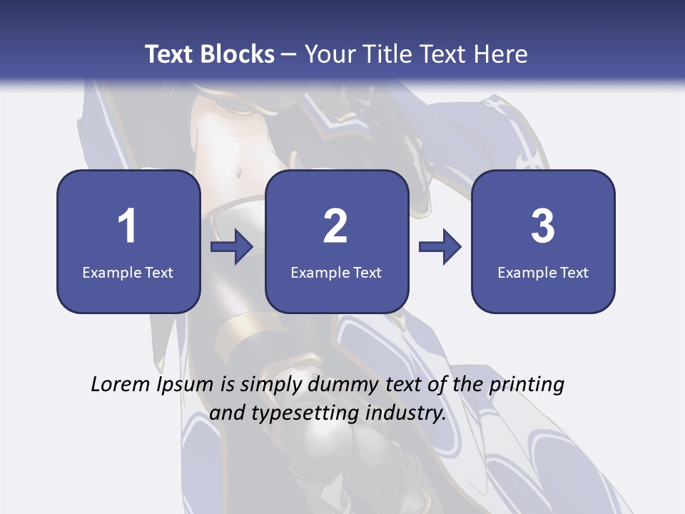 A Woman In Armor With A Sword Powerpoint Template PowerPoint Template