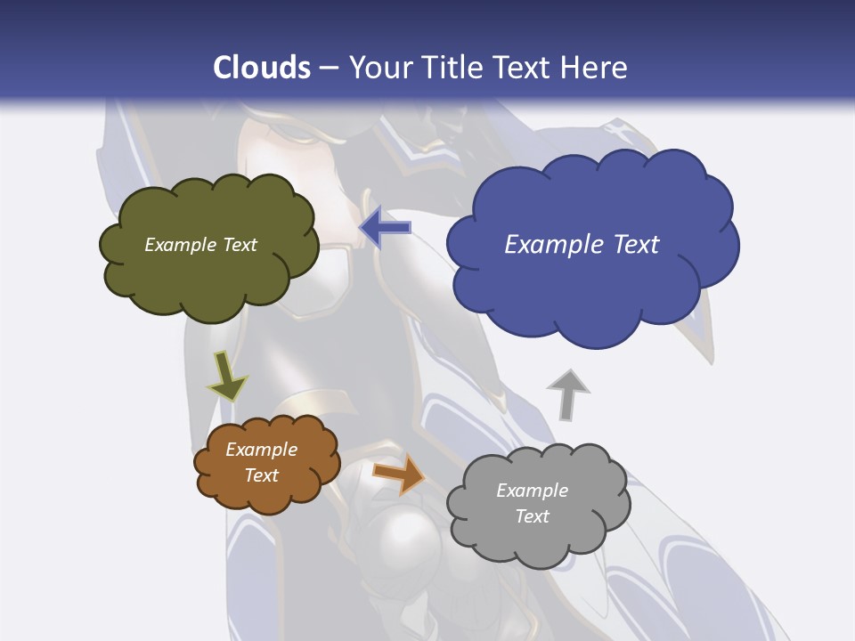 A Woman In Armor With A Sword Powerpoint Template PowerPoint Template