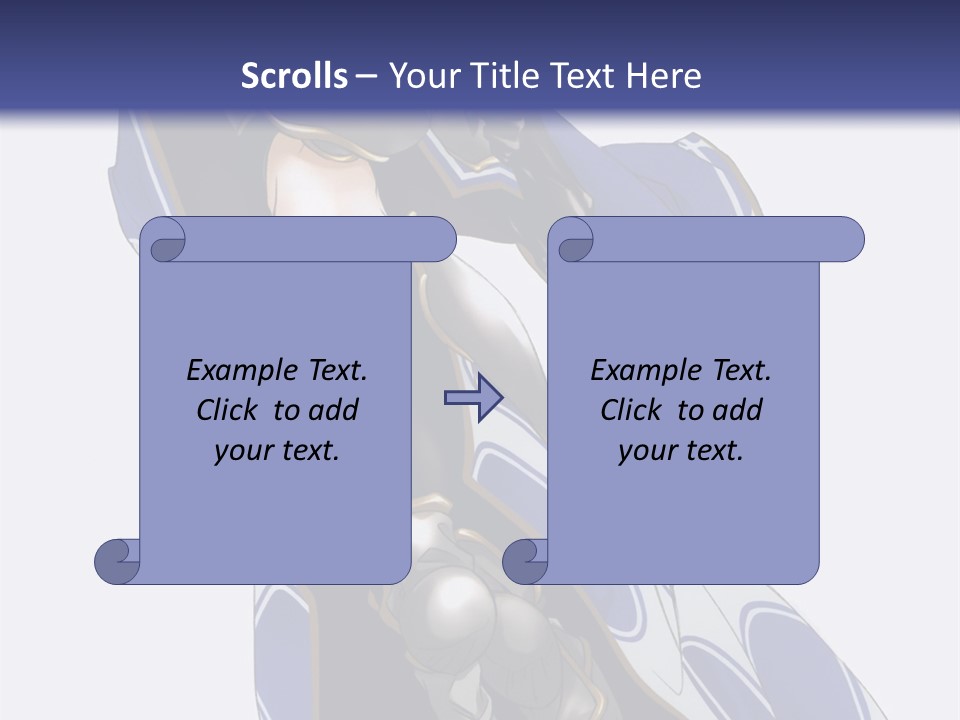 A Woman In Armor With A Sword Powerpoint Template PowerPoint Template