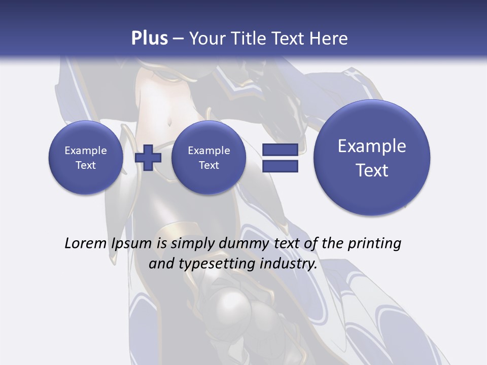 A Woman In Armor With A Sword Powerpoint Template PowerPoint Template