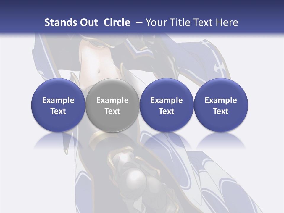 A Woman In Armor With A Sword Powerpoint Template PowerPoint Template