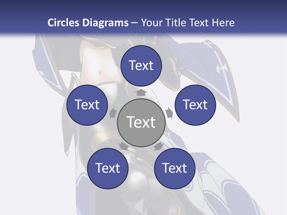 A Woman In Armor With A Sword Powerpoint Template PowerPoint Template