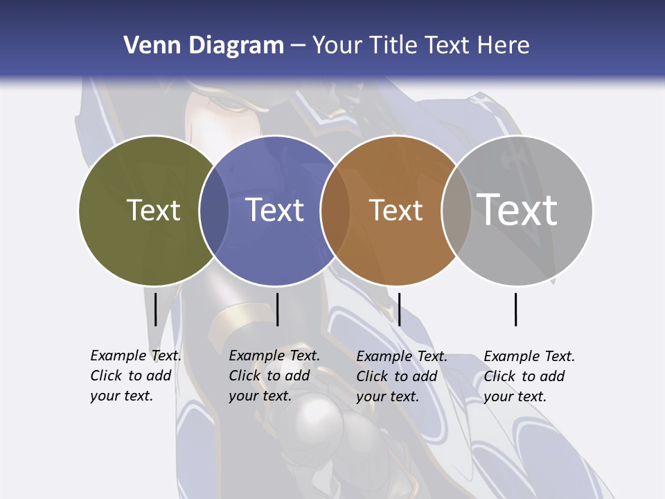 A Woman In Armor With A Sword Powerpoint Template PowerPoint Template