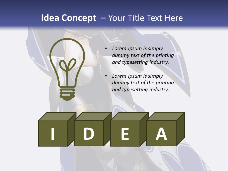 A Woman In Armor With A Sword Powerpoint Template PowerPoint Template