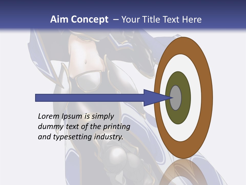 A Woman In Armor With A Sword Powerpoint Template PowerPoint Template