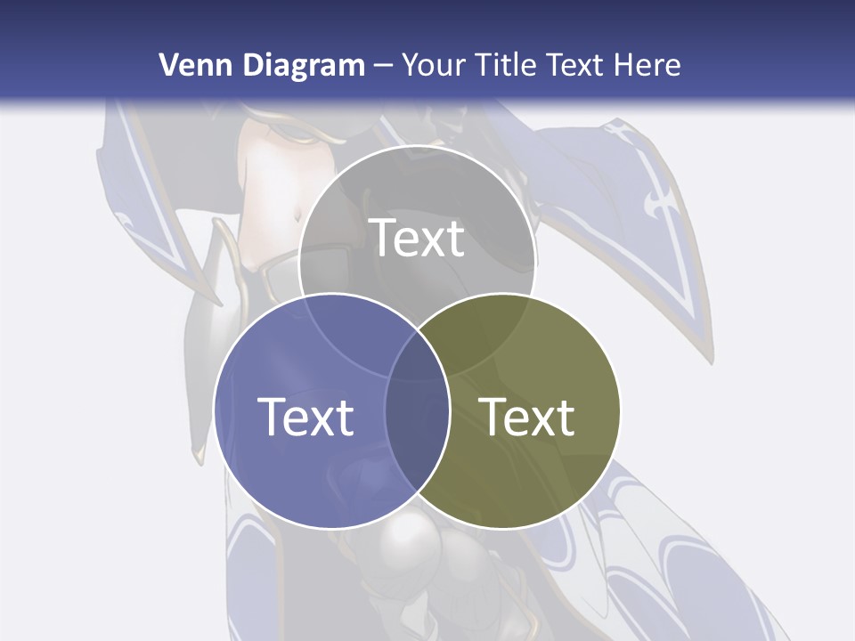 A Woman In Armor With A Sword Powerpoint Template PowerPoint Template