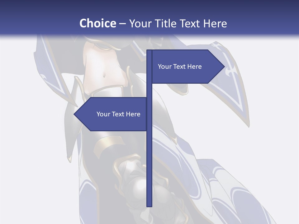 A Woman In Armor With A Sword Powerpoint Template PowerPoint Template