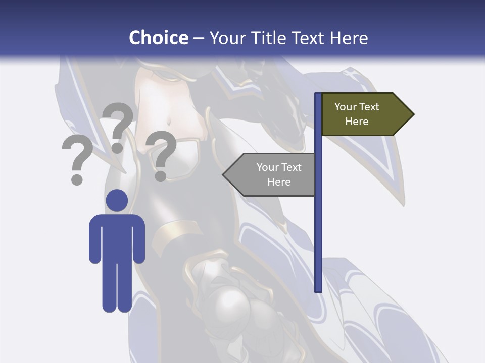 A Woman In Armor With A Sword Powerpoint Template PowerPoint Template