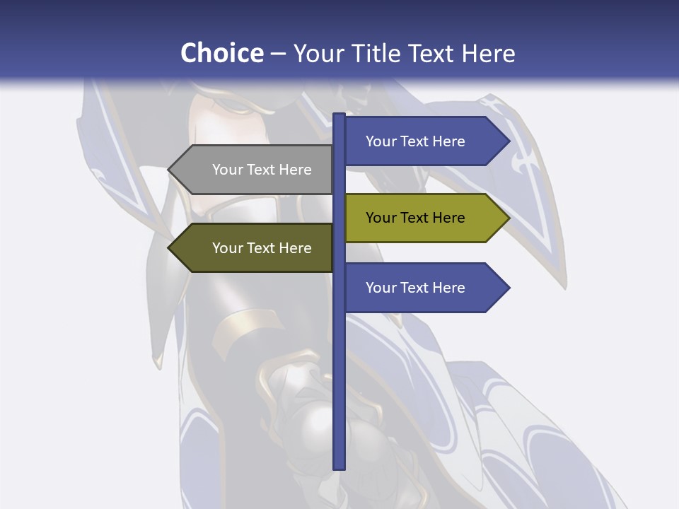 A Woman In Armor With A Sword Powerpoint Template PowerPoint Template