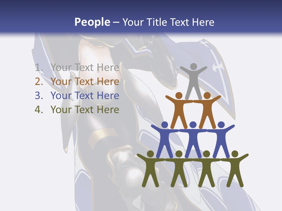 A Woman In Armor With A Sword Powerpoint Template PowerPoint Template