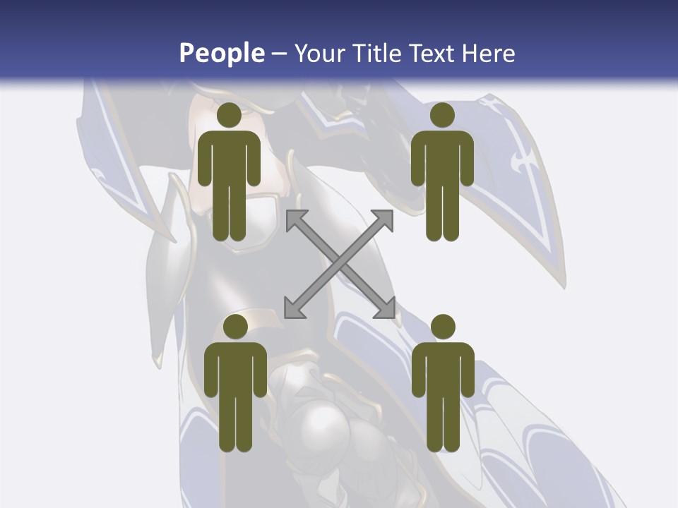 A Woman In Armor With A Sword Powerpoint Template PowerPoint Template