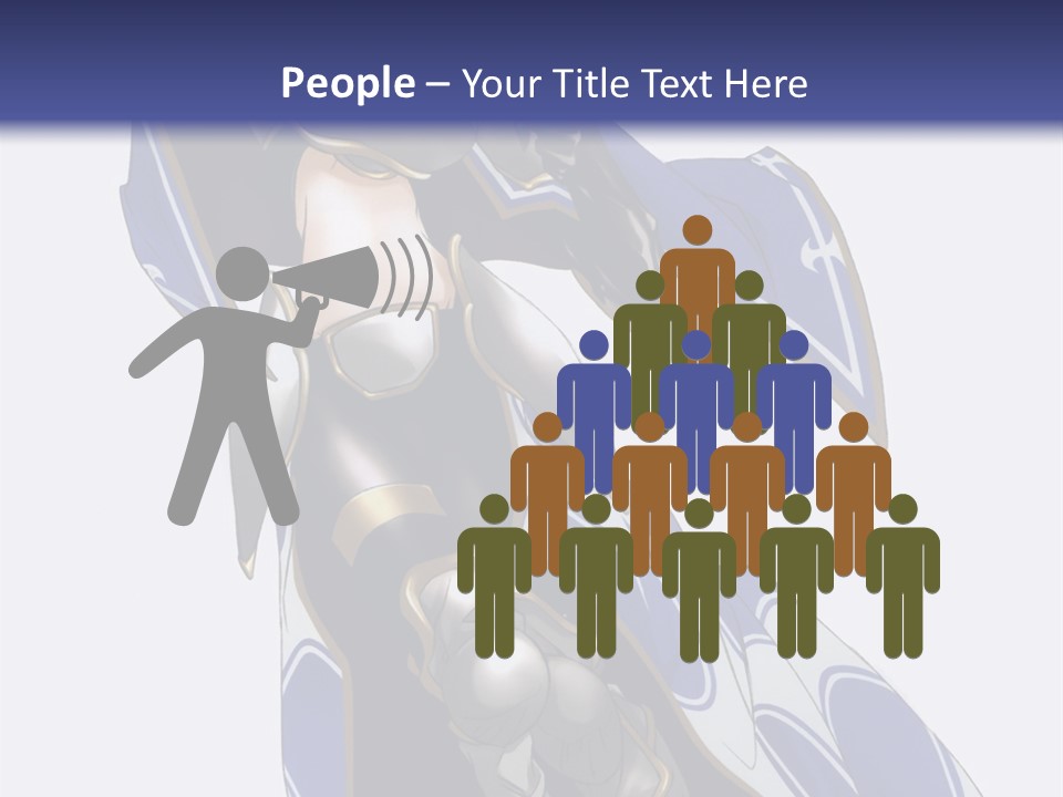 A Woman In Armor With A Sword Powerpoint Template PowerPoint Template
