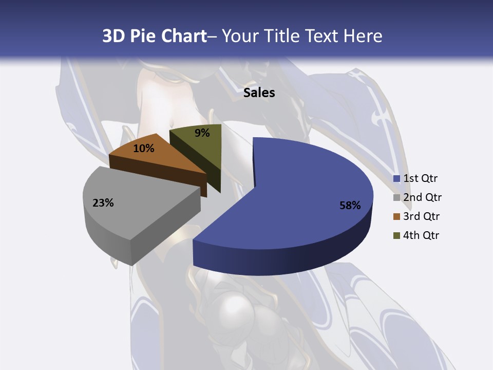 A Woman In Armor With A Sword Powerpoint Template PowerPoint Template