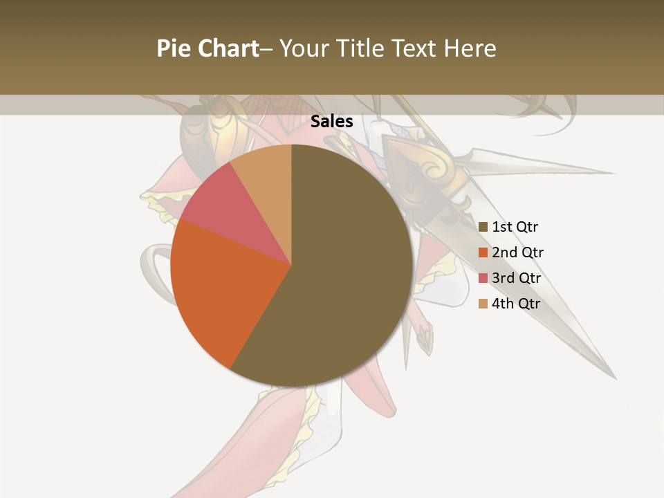 A Woman With A Pair Of Scissors In Her Hand PowerPoint Template