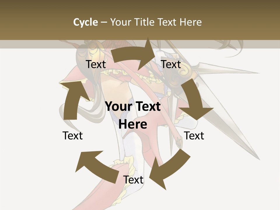 A Woman With A Pair Of Scissors In Her Hand PowerPoint Template