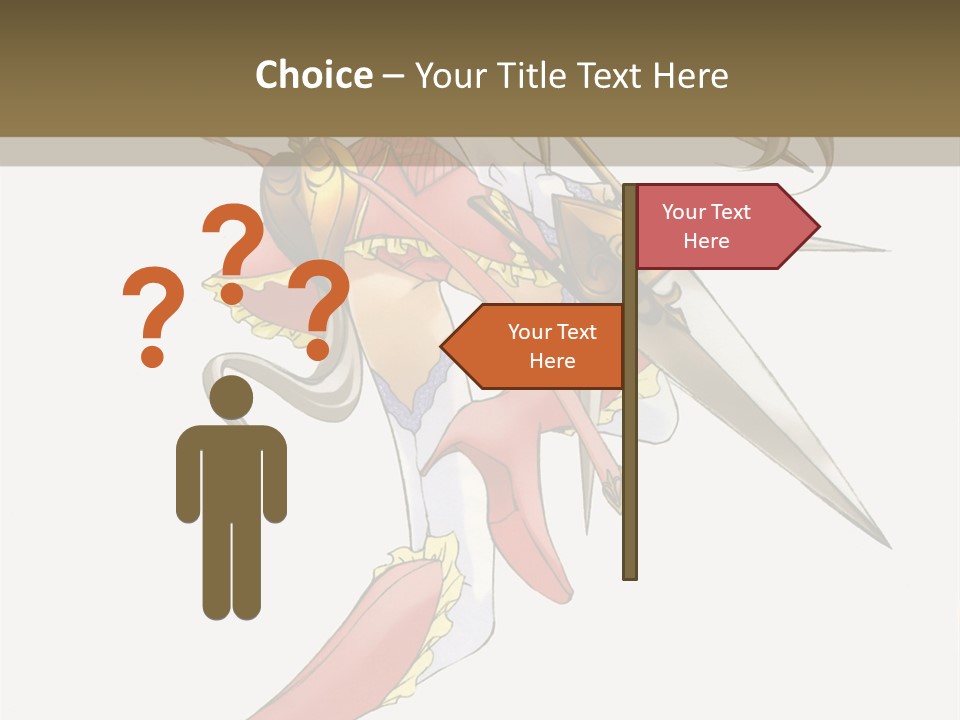 A Woman With A Pair Of Scissors In Her Hand PowerPoint Template